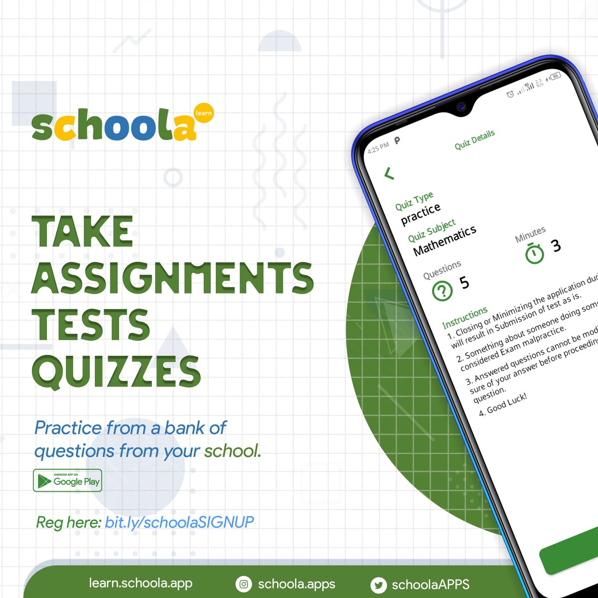 The Schoola Learn is a true alternative learning platform that lets schools take assessments REMOTELY