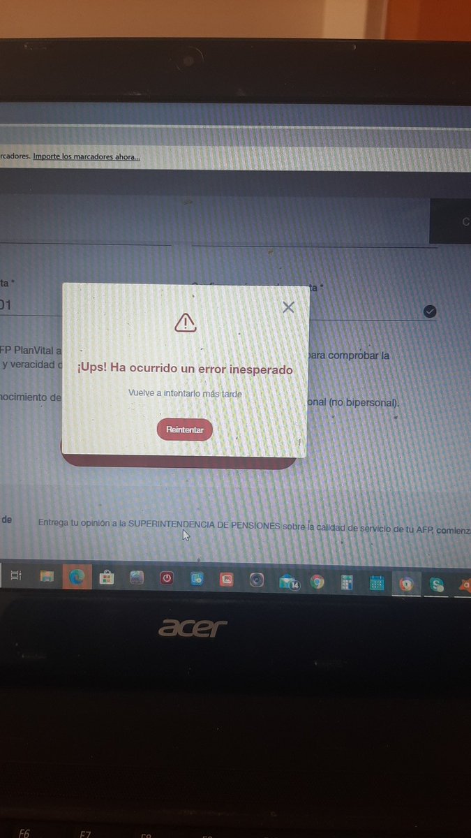 gonzago38's tweet photo. @planvitalafp hola...que pasa si hise la solicitud del retiro llene todos los datos y al enviarlos me sale que ocurrio un error y que intentara mas tarde....que paso ahi y que hago https://t.co/RUL98QUhSz