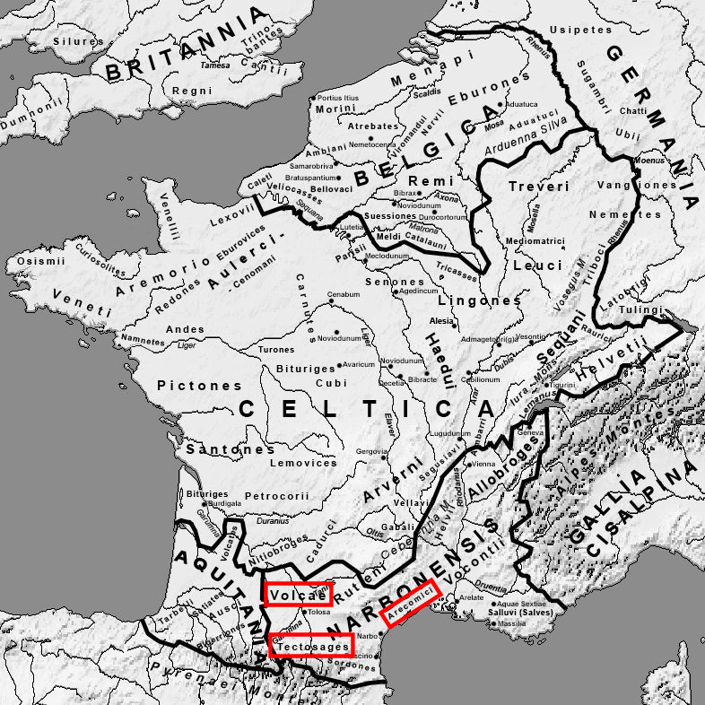 In 500 BC, Germanic tribes moved into northern Germany, attacking a powerful Celtic ethnic group they called 'Volcae.'The Germanic tribes began using 'Volca' to describe foreigners. As a Latin 'v' can be pronounced 'w' at the beginning of words, Volcae became "Walhaz."