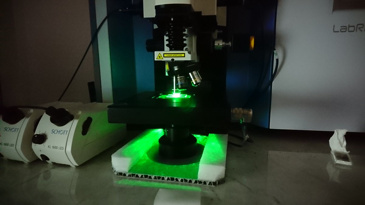 When zircon is elastically strained, certain peaks in its Raman spectrum will shift to a different position. Essentially, higher strains will result in larger peak position changes. This also works with quartz in garnet. Pics: Raman spectroscopy at work. 8/11