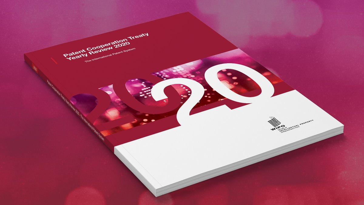 WIPO's tweet photo. PCT Yearly Review 2020📊: Key facts & figures, and in-depth analysis of WIPO's International Patent System
👉Download a free copy: https://t.co/v5dkmqyA59
ℹ️ A special section of the Report looks at the top 50 PCT clusters🗺️.
#PCTSystem #patent #patents https://t.co/2E0YTlHB1q