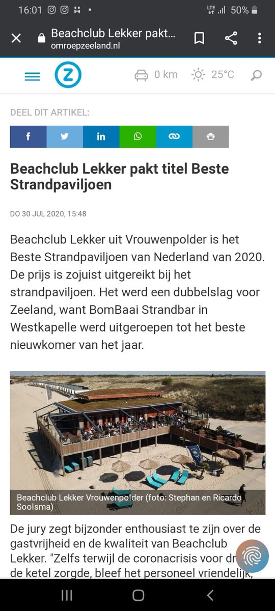En laten we tijdens de uitreiking er net zitten.
En het is ook werkelijk een top tent #beachclublekker <a href="/provzeeland/">Provincie Zeeland</a>