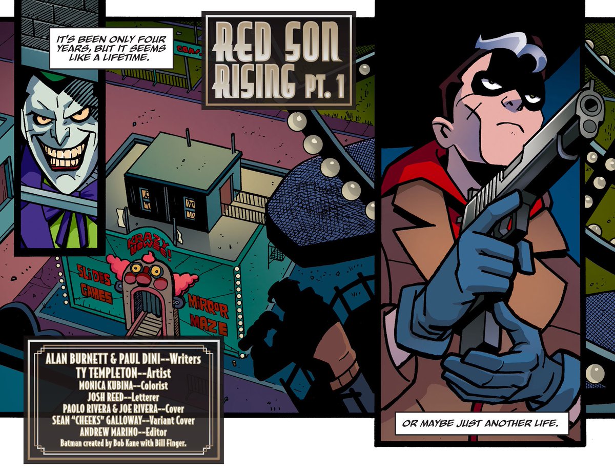 JaYaws's tweet photo. Any day we get a new chapter of #BatmanTheAdventuresContinue is a good day, and this one looks to be a doozy.  Joker AND Red Hood?  Check out the preview from @dccomics @Paul_Dini @tytempleton @MonicaKubina @DCBatman @TheAnimatedBat https://t.co/JlMbajh590