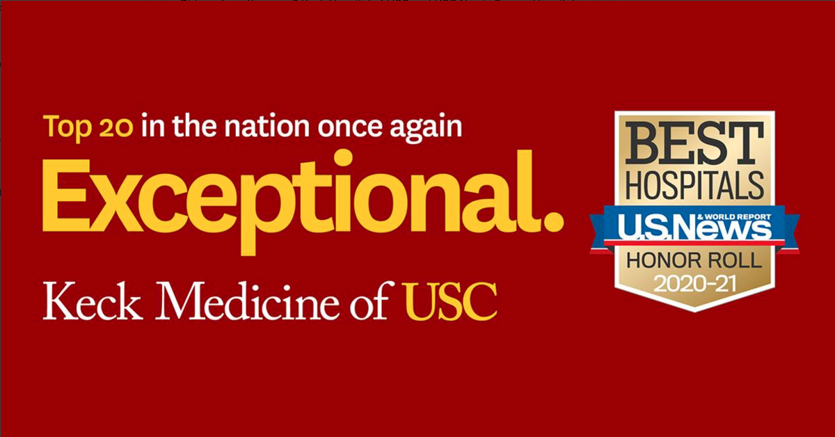 Rod Hanners (@rodhanners) on Twitter photo For my first tweet, I can't imagine any better news to share. Congratulations to the outstanding @KeckMedUSC  team who provide exceptional care to our patients! For my first tweet, I can't imagine any better news to share. Congratulations to the outstanding @KeckMedUSC  team who provide exceptional care to our patients!