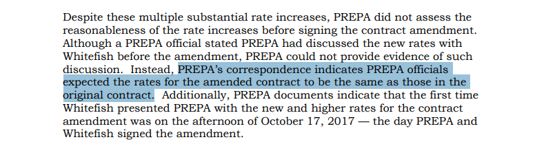 These cost increased went largely unnoticed at Prepa which was paying the bills