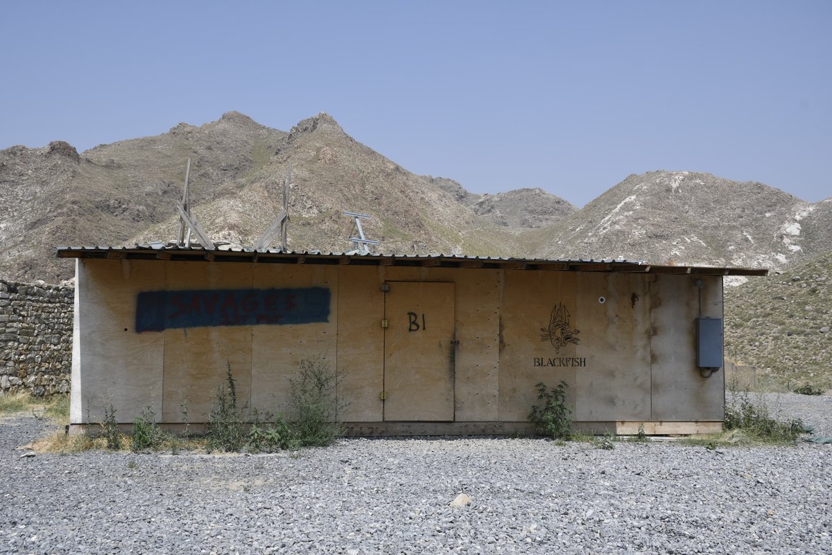 (6/9) The former Combat Outpost Blackfish, which was turned over to the Afghan National Army two months ago, the ANA commander now in charge of the base said. One building sits unused. Inside are items left behind by American troops as they left.