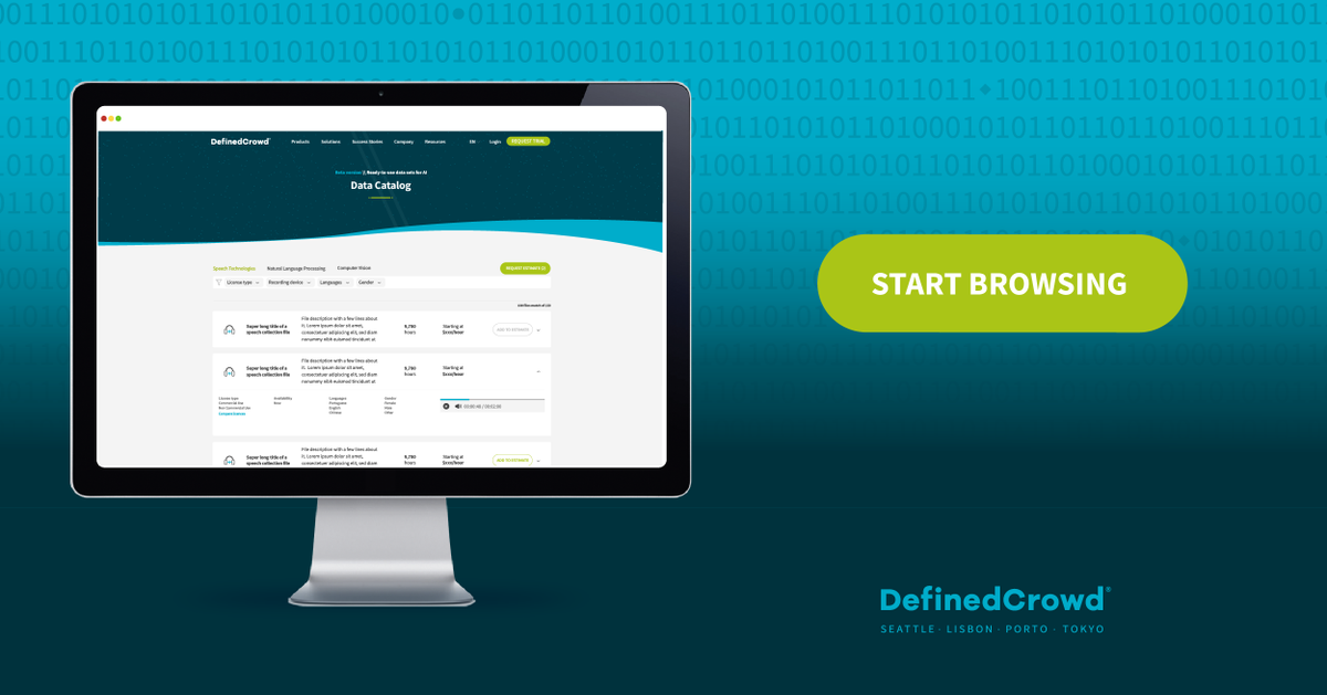 Definedai's tweet photo. Have you seen our online catalog of off-the-shelf #data for #AI? Browse datasets in multiple languages, domains and recording types, all available for immediate use. Start browsing here π https://t.co/mQXpeEUZqA
#DefinedData https://t.co/g7KEYBLnxr