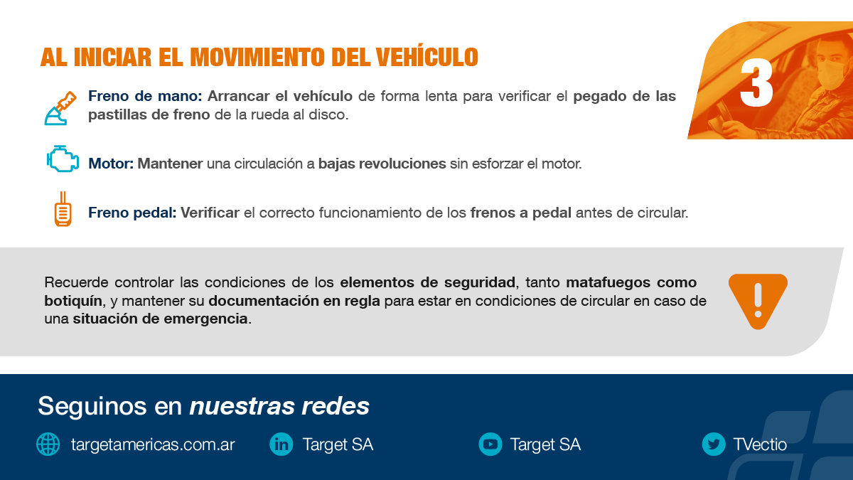 TVectio's tweet photo. Para esta #Cuarentena Target Argentina recomienda realizar el mantenimiento preventivo del vehículo

🌐 https://t.co/53NX1iDZ3a

#TargetArgentina #Seguridad #SeguridadVial #Transporte #TransporteSeguro #Invierno2020 #CuarentenaTotal #coronavirus #CoronavirusArgentina #Argentina https://t.co/TuHXFoHIrO