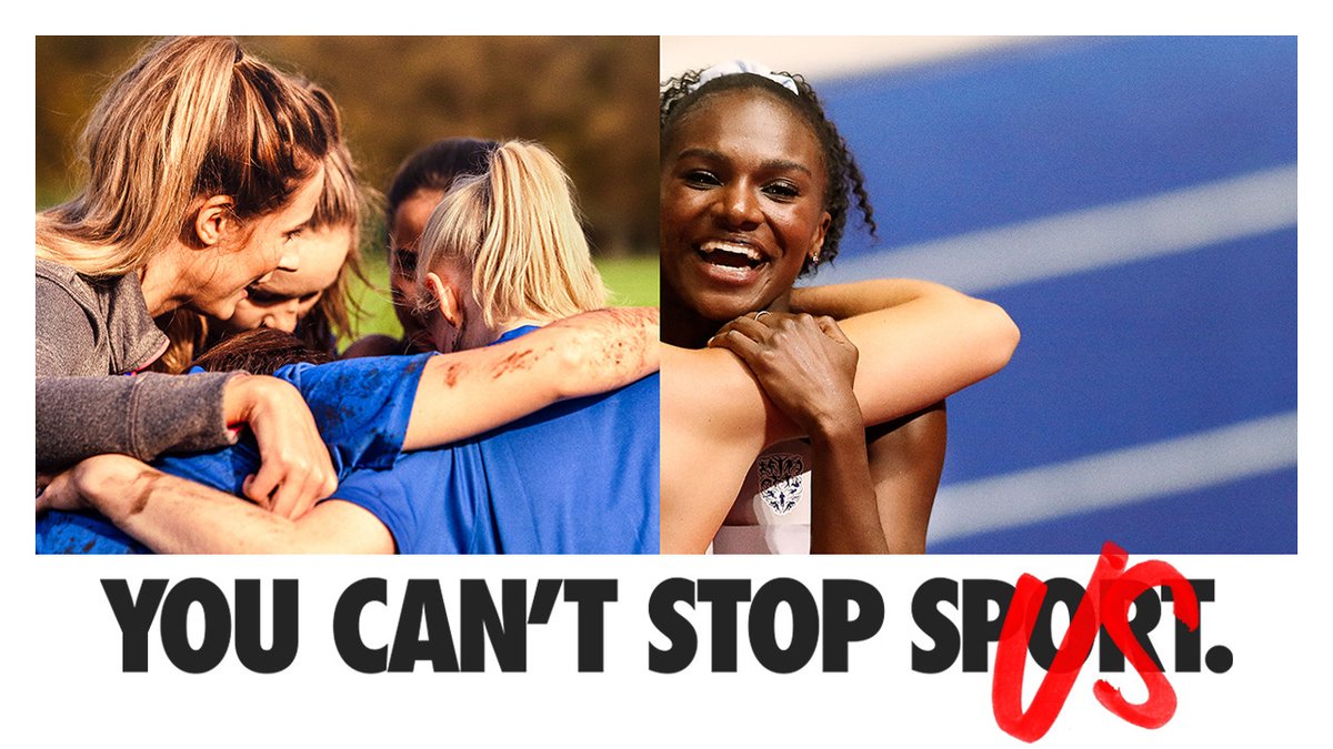 Nothing can stop what we can do together. You can’t stop sport. Because #YouCantStopUs.