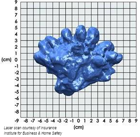 SCEC ruled the hailstone set the  #ALwx record in diameter (5.38 in.), weight (9.8 oz.), volume (19.80  http://cu.in&nbsp;.), and circumference (13.75 in.). It was the first time measurements from a laser scan were used to establish an SCEC determination.  @disastersafety 5/6