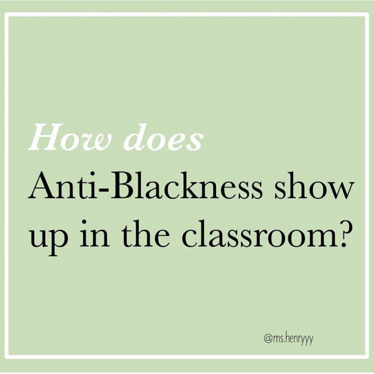 EdsForJustice's tweet photo. Raise your hand if any of this sounds familiar 🙋🏾♀️ How can we tackle anti-blackness in schools? Share your ideas below! 👇🏽
Source: @ms.henryyy on IG
#educatorsforjustice #antiblacknessinschools #blackstudentsmatter #blackteachersmatter https://t.co/iHwRU59Rsw