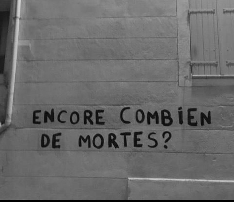 RIVIEREEmma1's tweet image. 🚨57è #feminicide en 2020🇫🇷‼️
@EmmanuelMacron @JeanCASTEX @GDarmanin @E_DupondM @1ElisaMoreno @MarleneSchiappa 

🛑ENCORE COMBIEN DE MORTES⁉️

#1dePlus1deTrop #STOPfeminicides #NeLesOublionsPas #UnDrapBlancPourElles #PasUneDePlus #UneMinuteDeSilencePourElles #TerrorismePatriarcal