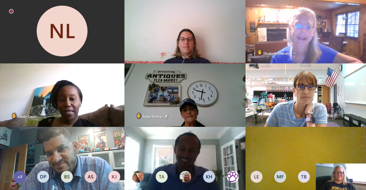 dacnbsu's tweet photo. We got a wonderful surprise today! @MikeLastra57 surprised us at our book study with the author of "The Limitless School", @adamdovico!!! (Yes, I geeked out!) We had a fantastic discussion with great ideas to start off our year! What a day!! #Limitless #BESlimitless #BESdreamsbig https://t.co/XyPDSBttS1