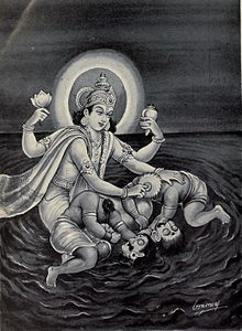Madhusudana is the 73rd name of Vishnu in the Vishnu Sahasranama. According to Adi Sankara' s commentary, Madusudana means the destroyer of the demon Madhu. Madhu and Kaitabha were Rakshasas (demons associated with Hindu cosmology) and both originated from one of Vishnu’s ears...