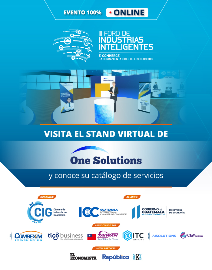 1_Solutions's tweet photo. III FORO DE INDUSTRIAS INTELIGENTES 👩‍💻🧑‍💻
¡Te invitamos a visitar el stand virtual de One Solutions! 
Vive esta experiencia junto a nosotros: https://t.co/yJc6lRS0eJ https://t.co/8vhhKAzJdJ