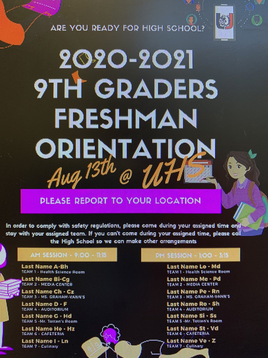 Umatilla High School (@umatillahigh) on Twitter photo Hey! Check this out... incoming ninth graders, join us for Orientation! Remember to bring your mask, report at your assigned time/place and we will see you soon! #masksarecool #BeTheBestU #WeAreUmatilla <a href="/lakeschools/">Lake County Schools</a> <a href="/thomasgerds/">tgerds3</a> <a href="/1pyatta/">Andrea Pyatt</a> Hey! Check this out... incoming ninth graders, join us for Orientation! Remember to bring your mask, report at your assigned time/place and we will see you soon! #masksarecool #BeTheBestU #WeAreUmatilla <a href="/lakeschools/">Lake County Schools</a> <a href="/thomasgerds/">tgerds3</a> <a href="/1pyatta/">Andrea Pyatt</a>