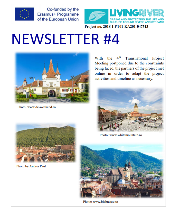 The 4th Newsletter of the project is out!
Read it to see what the partners and associated schools have been working on during the confinement period. As well, you will get to know a little more about the Romania Partner - AMB.
#LIVINGRIVER 
Check it here: livingriver.eu/wp-content/upl…