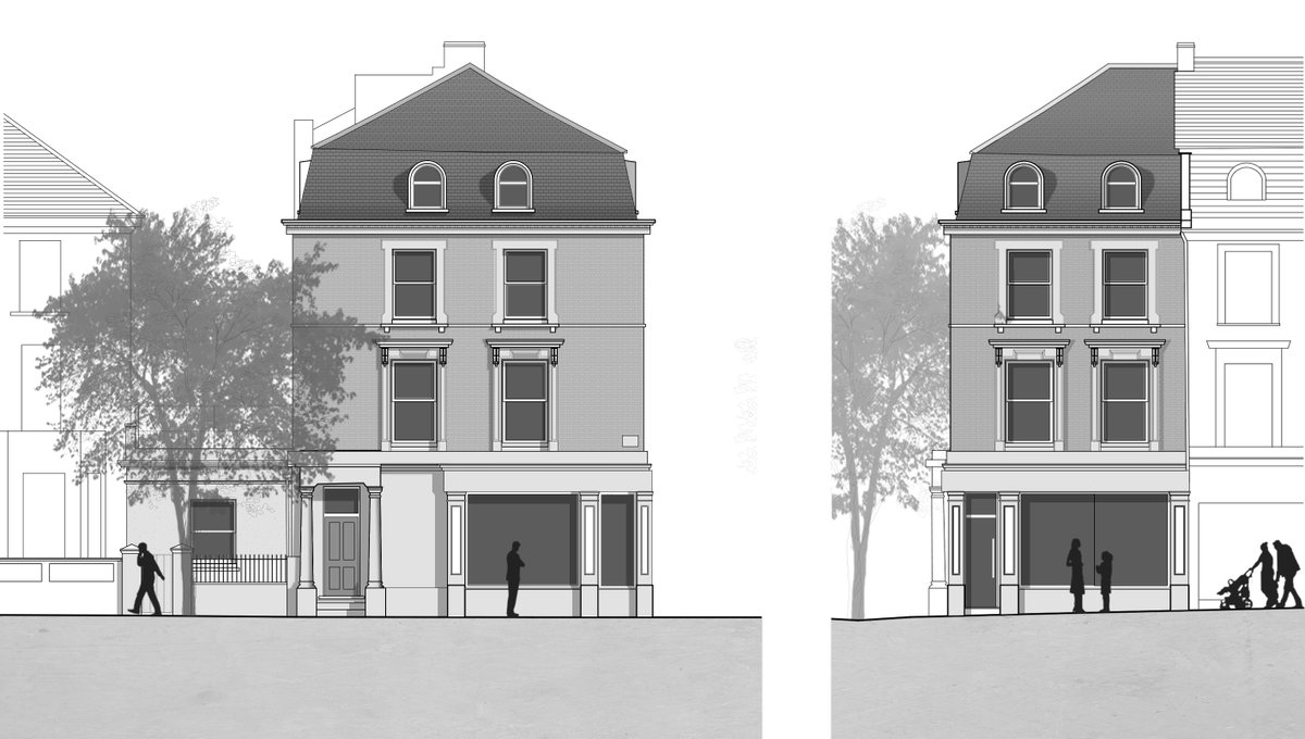 Its been a great week for positive Planning Approvals at HUB. Russell Gardens is approved for change of use along with rear and side extensions and permission for 4 apartments and single commercial unit. hubarchitects.co.uk/4-russell-gard…
