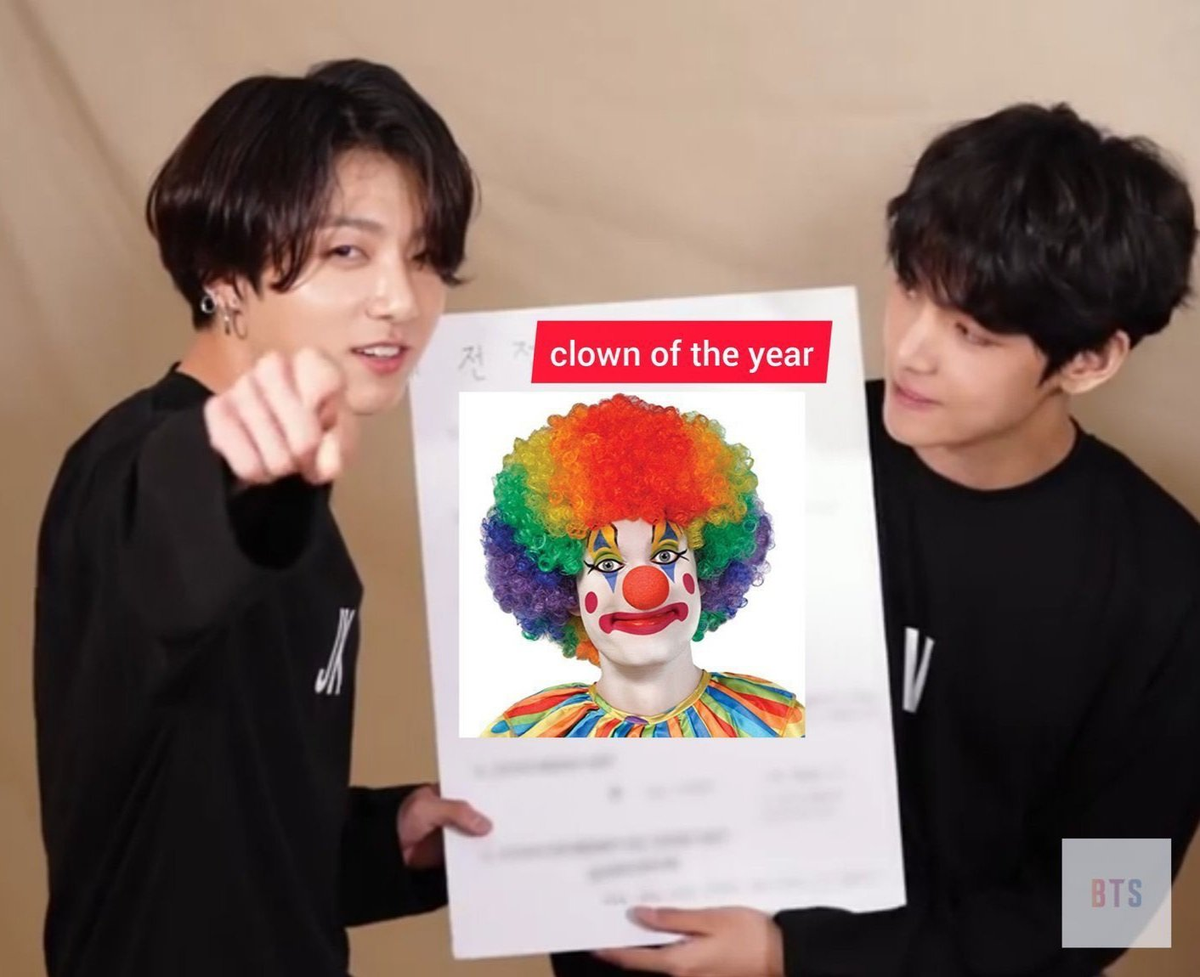 OneInAnARMY's tweet photo. Ahem. We chose #ClownsWithoutBorders for ARMY's anniversary campaign for a reason.๐
Now let's all re-watch the video, support our fellow clowns in the universe, and reflect on ourselves.๐
#FIRSTCOUNTDOWN @BTS_twt
(Q&A FB Live with @CWBUSA in 40 minutes!)๐ https://t.co/eCisFRzjS4
