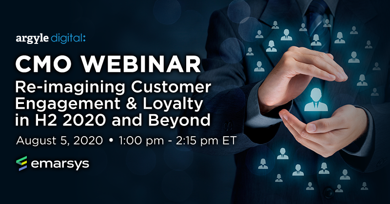 ArgyleExecForum's tweet photo. Learn how to pivot between offline and #online and improve your future #customerexperience strategy by joining the #CMO Webinar hosted by #ArgyleDigital and @Emarsys on August 5th at 1:00 PM ET.
RSVP Now: https://t.co/r80BURIvNy
#ArgyleCMO #marketing #customer #cx #ecommerce https://t.co/hrrNlOJ1TV