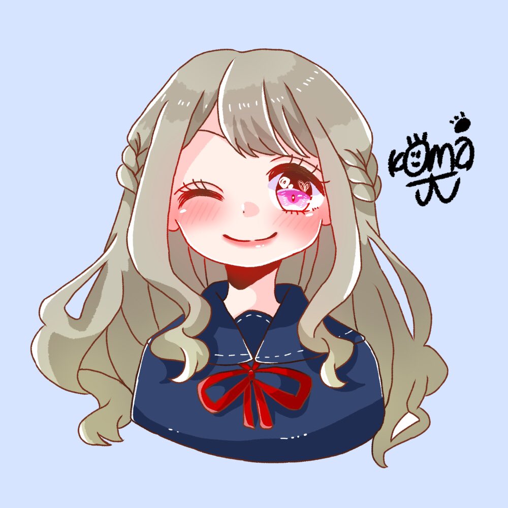 フリーアイコン フリーアイコン女の子 丁度いいサイズに切り取り こまいぬ のイラスト