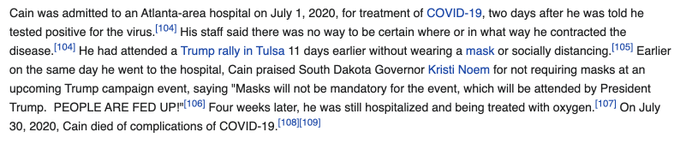 It is sad when people pass away. But there's a certain justice in being killed by a disease you helped