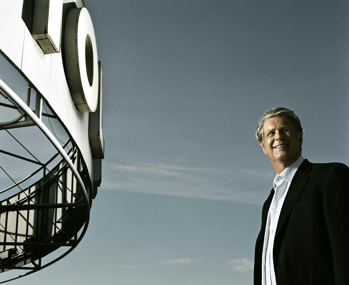 2008: Brian atop the Capitol Records building, Los Angeles, for