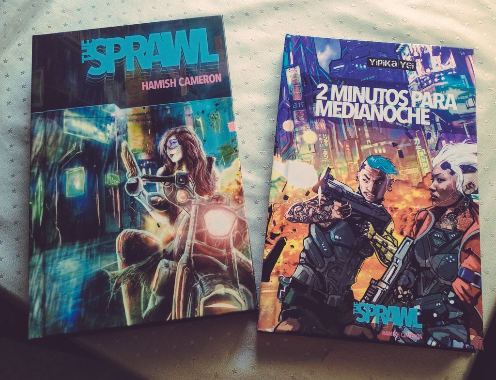 Ya llegaron #TheSprawl y su suplemento, cortesía de <a href="/YipiKa_Yei/">Yipi Ka Yei!!</a>!! Muy buena pinta las ediciones Deluxe medianoche!