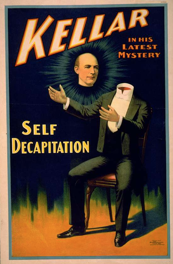 This poster for the magician Harry Kellar went through some interesting revisions between 1897 (left) and 1898 (right).