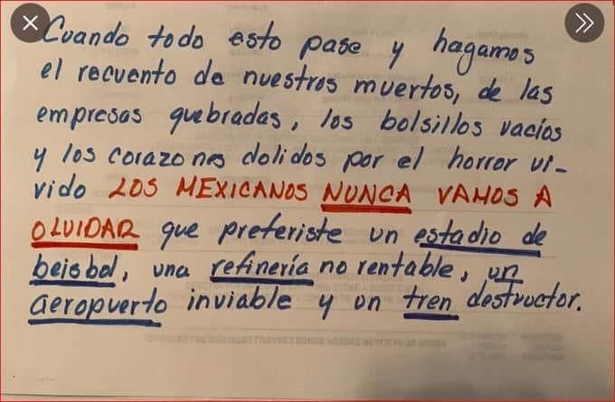 Mensaje de impacto que me encontré en esta red social con dedicatoria para el presidente. 

Autor desconocido.