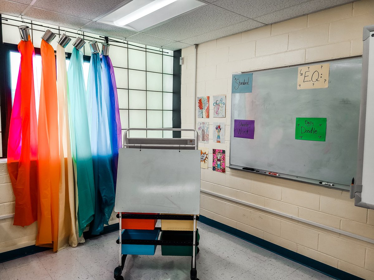 DVisualart's tweet photo. Art class is ready to go at @DadeElementary ! https://t.co/1wVsqDtlPY