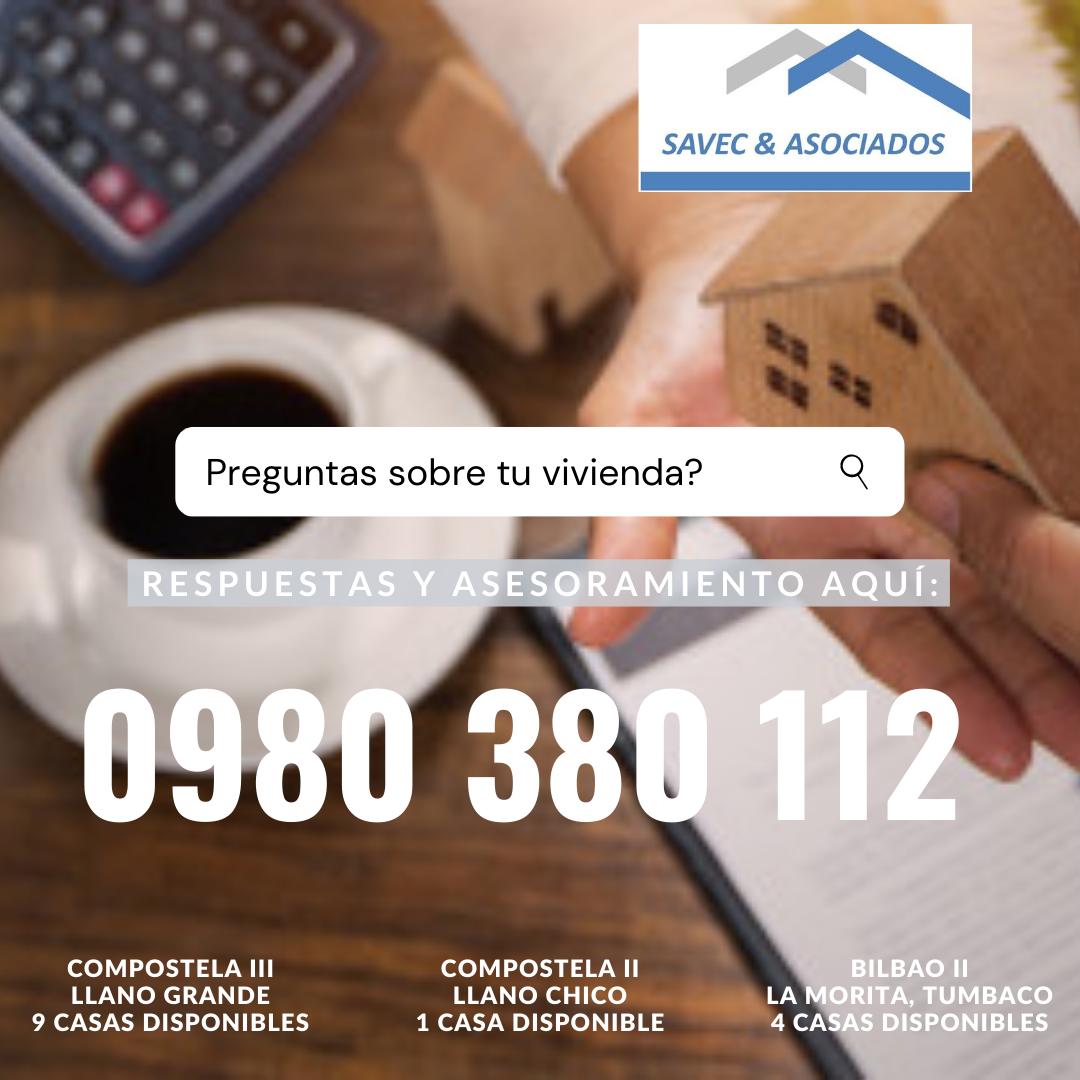 infosavec's tweet image. Contáctanos por descuentos y opciones de crédito. lnkd.in/dqMkGkc

Todas las propiedades califican a préstamos del MIDUVI y BIES! Estamos contentos de responder todas tus inquietudes

#savec #vivienda #ConstructoresPositivos #ConstruimosEcuador #SavecConstructores