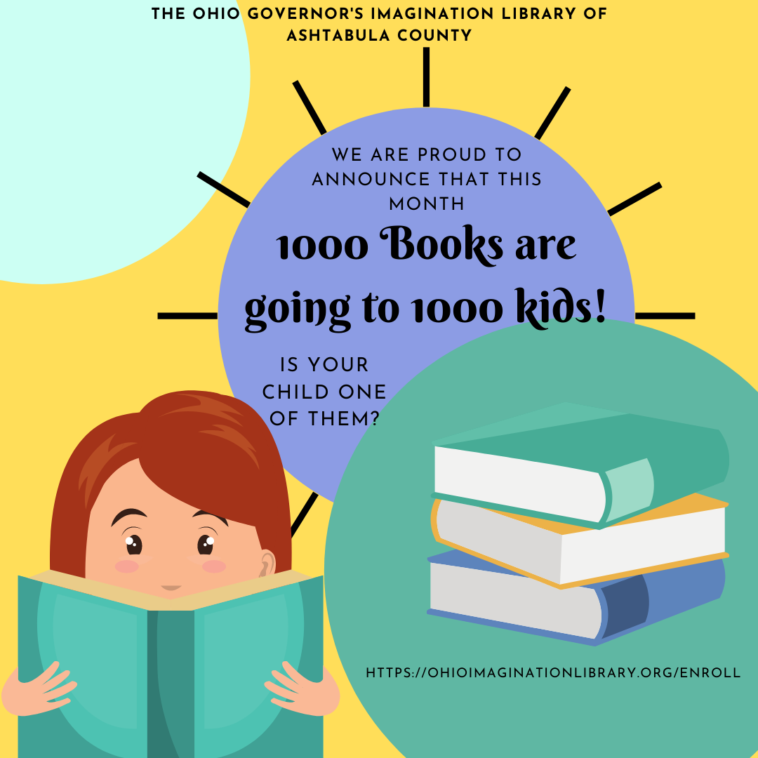 AshtabulaA's tweet photo. Do you have a child five years of age or under? Do you live in Ashtabula County? Sign up to receive a free book by mail for FREE today!
https://t.co/9XSzsgkJJG https://t.co/MLrhD6mtM2