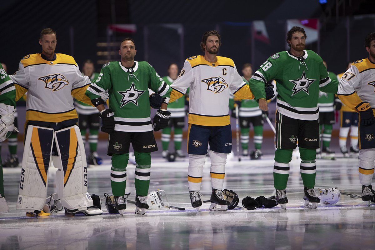 DallasStars's tweet photo. Bigger than hockey.
We stand together for equality. 

#GoStars | #ForSmashville https://t.co/zvzCEziaJG