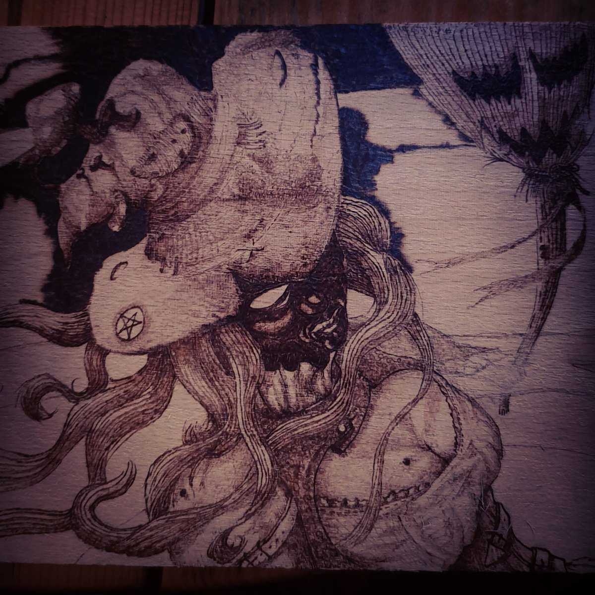 Graphtweet's tweet photo. #blackwitch #wip pyrogravure. Modèle unique
.
.
.
#pyrography #woodburning #pyrogravure #pyrographie #pyrographyart #art #artist #frenchartist #woodwork #woodburner #woodburn #woodburningart #drawing
#drawingart #science #occult #girl #esoteric #witch https://t.co/CECNrjqYb0