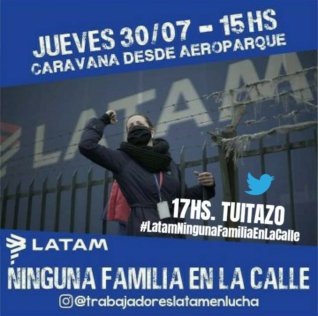 RoVermelha's tweet photo. Toda la solidaridad con lxs trabajadores de Latam en lucha! ✊🏽 #LatamNingunaFamiliaEnLaCalle
POR LA CONTINUIDAD LABORAL DE LXS 3.000 TRABAJADORXS DE LATAM 
@autoconLATAM https://t.co/WrEbuNv1X8