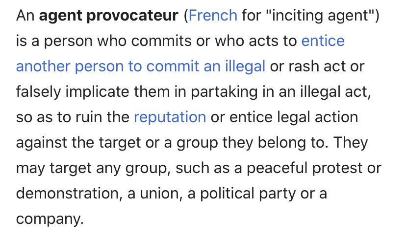 It takes a whole village & a lot of teamwork to expose the oppressors. Employing the use of "agent provocateurs" overseas is the only foreign policy Republicans know, and now they're using it as their domestic policy. This is Trump's America.