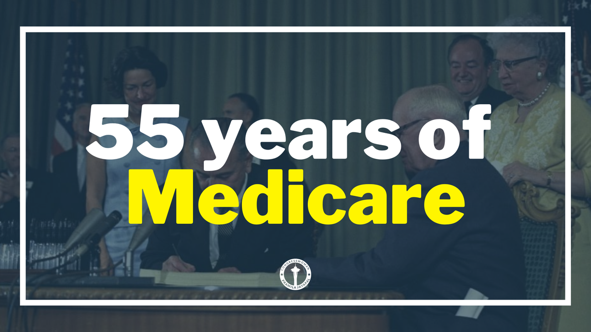 We must stop tying health care to employment. There will be no greater tribute to those who fought for the inception of Medicare 55 years ago than to finally pass Medicare for All.