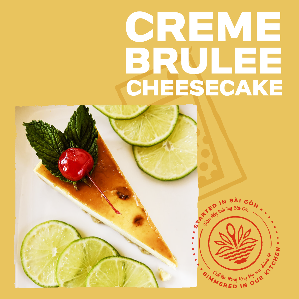 vietvana's tweet photo. Treat yourself to something sweet today and indulge in our Crême Brulée Cheesecake! https://t.co/ccmqKJr8Hn
