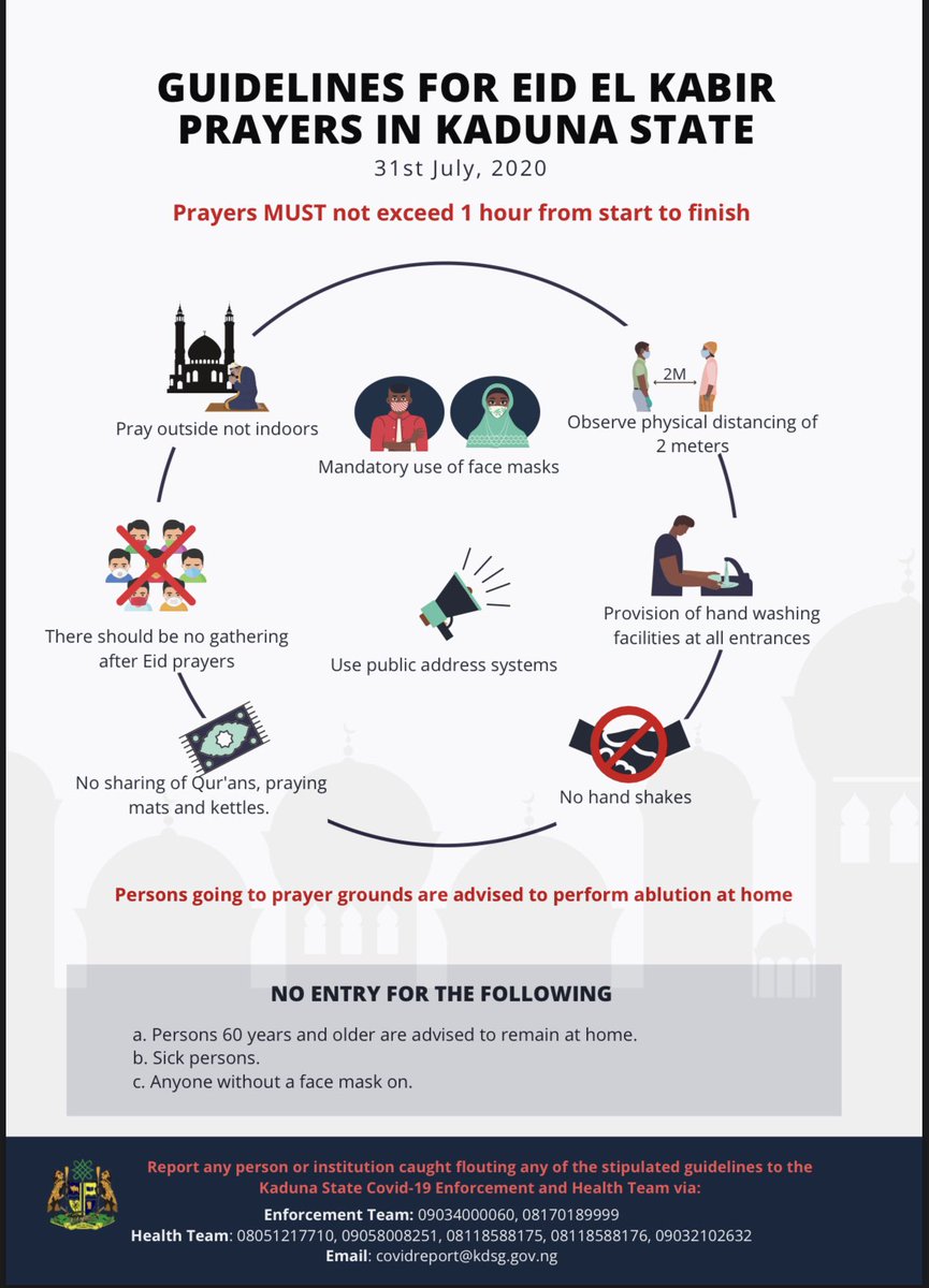 Follow these guidelines for #EidAlAdha Prayers tomorrow. 
#StaySafe