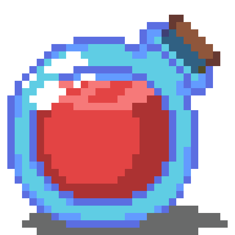 Roboticrab's tweet photo. Here is a potion for you. But what does it do?🤔 #pixelart #indiegames #aseprite #gameassets https://t.co/UQQE7AEVig