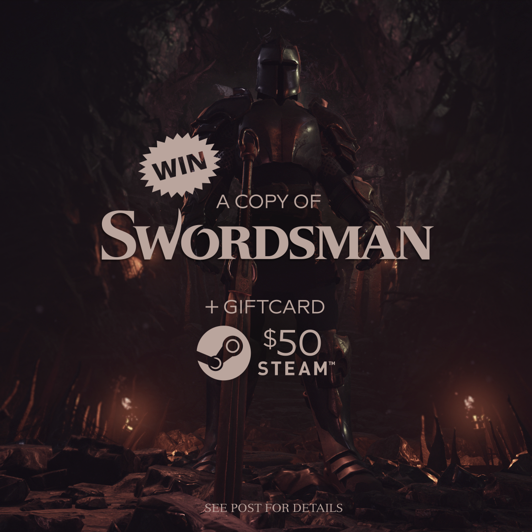 Win a copy of Swordsman VR + $50 Steam gift card! 

How to Enter:
1. Follow us!
2. Retweet this Giveaway post
3. Reply with @ 1 friend who you think would enjoy Swordman VR and hashtag #SwordsmanVR along with your preferred platform (#PSVR, #OCULUS, or #STEAMVR)