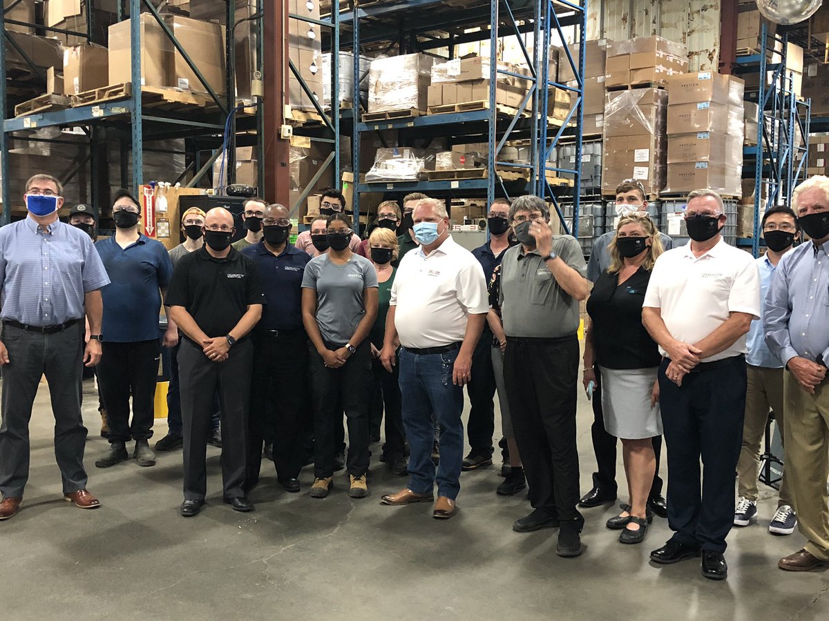 PTBOTODAYca's tweet photo. @fordnation and @DaveSmithPtbo visiting Charlotte Productions LTD earlier this afternoon #ptbo https://t.co/K6zZJJvoCw