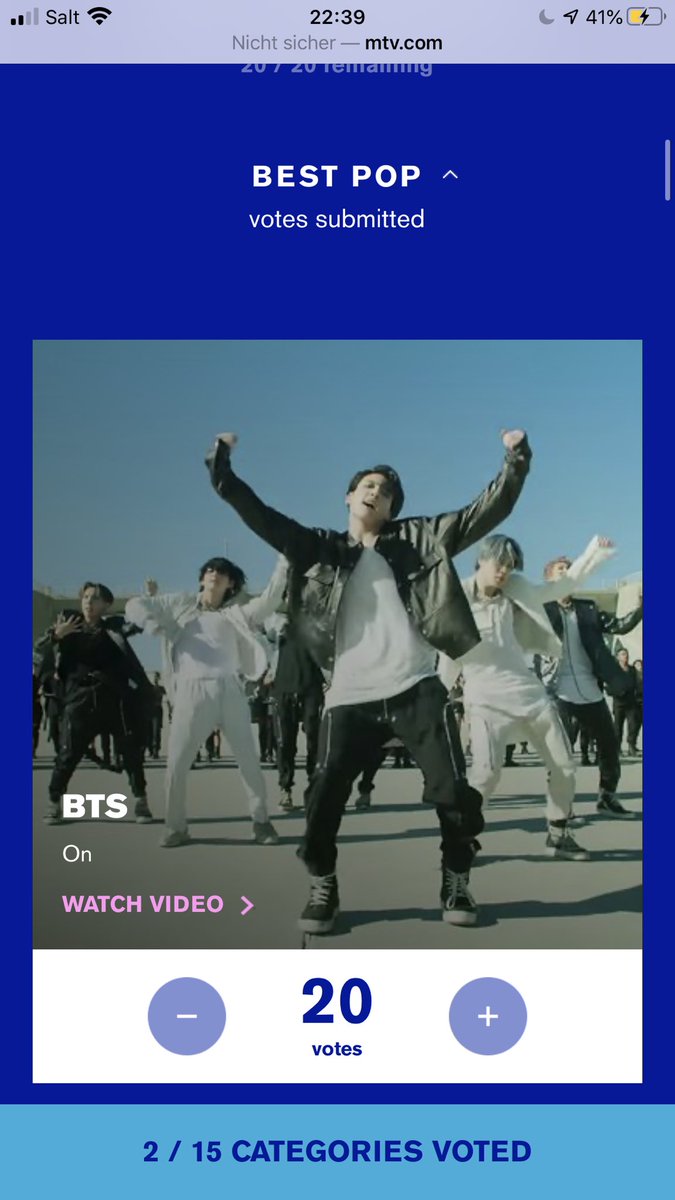 bts_swiss_army's tweet photo. ARMY🐋~~

#VMAs is now open for voting and today is DOUBLE DAY VOTING!

ON MV by @BTS_twt is nominated in three categories:

🥁Best Pop

🥁Best K-Pop

🥁Best Choreography (Non-Votable)

Vote here ➡️ https://t.co/W7ZvUGSWzr https://t.co/wnipWbwJQH