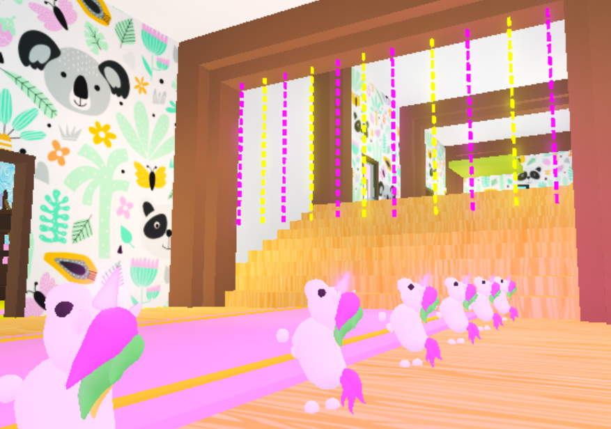 builds_adopt's tweet photo. Guess how many uni lamps there are in total in this hall!!! 💡🦄
#playadoptme 
#adoptmebuilds 
#adoptmeroblox 
#adoptme 
#roblox https://t.co/vy5KOKBQGe