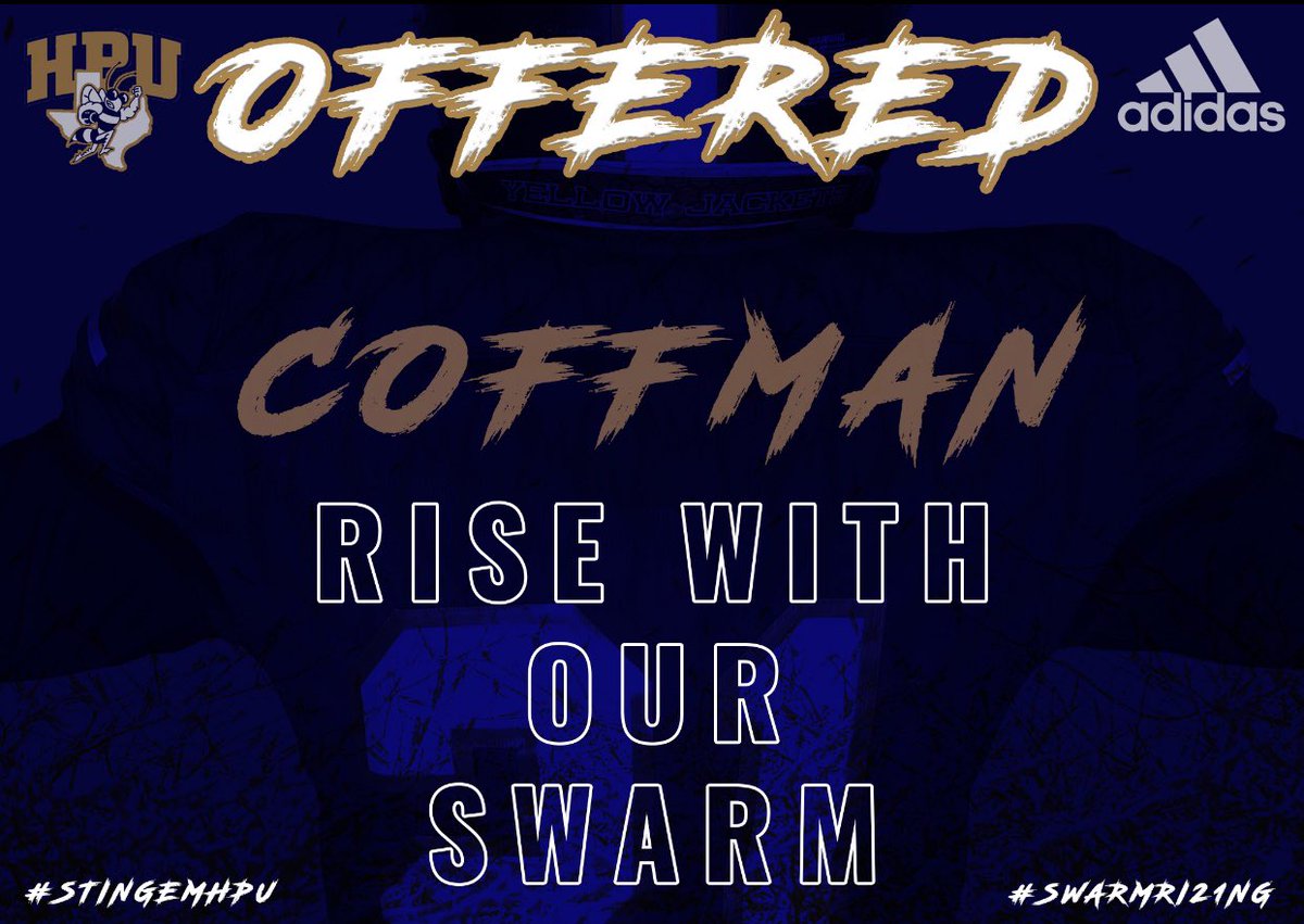 Codycoffman14's tweet photo. I’m extremely blessed to receive my first offer from HPU @Coach_Spice #StingEmHPU #SwarmR21ng https://t.co/JWpMOc0stj