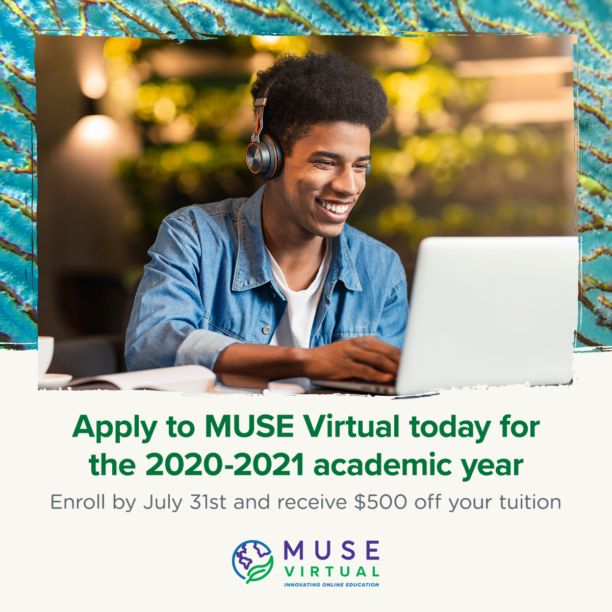 MUSE Virtual is committed to ensuring that each student is provided with an individualized education to cultivate their passions and interests. And it’s not too late to apply! Get $500 off your enrollment if you join before July 31 (that's tomorrow!) bit.ly/3geS2za