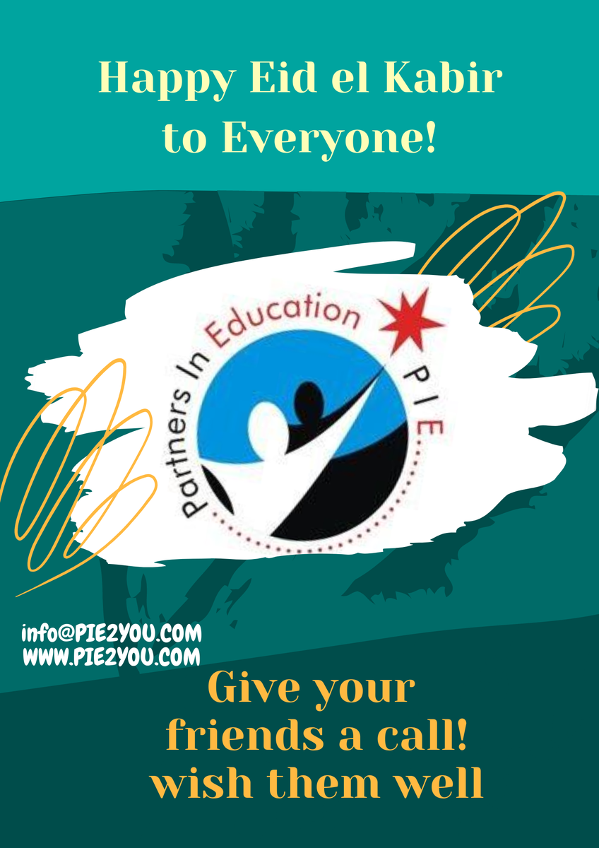 PartnersPie's tweet photo. From All of us at Partners In Education (PIE) Happy Eid el Kabir.

HAVE A BLAST!!!

#BBNaijaLockdown #Partnersineducation #lockdownextension @BigKensyn https://t.co/JQ3flNZVu1