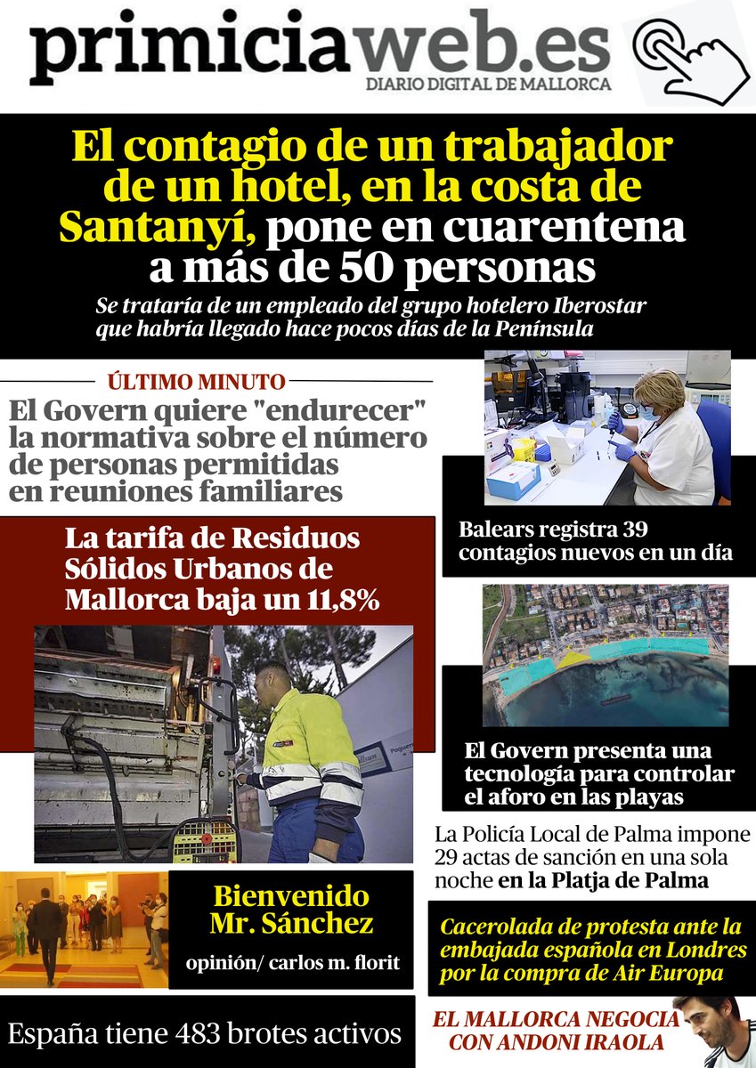 primiciaw's tweet photo. ▶️Noticias que debes conocer antes de que acabe el día
▶️https://t.co/cJpiPiU55M #Palma #Mallorca #Balears https://t.co/Tly6qaU8FA