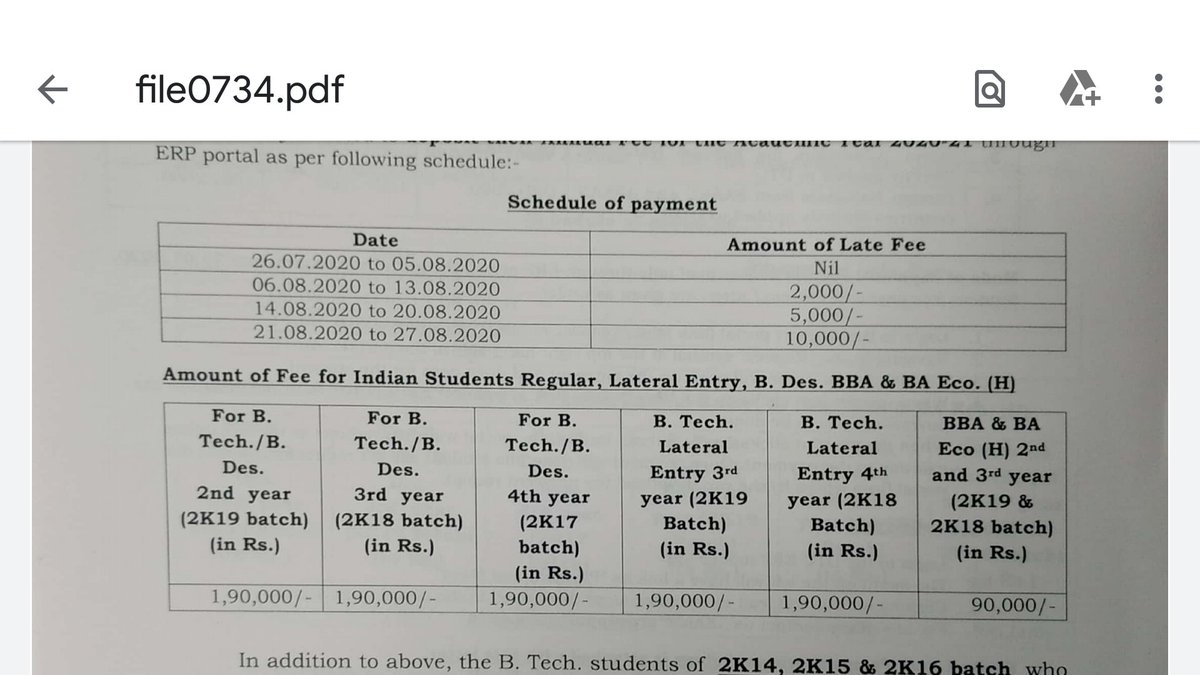 DeepakP42078709's tweet photo. In this unfortunate event of pandemic where employees are being expelled or facing salary reduction, #dtu is charging full fees &amp; government and technical institution ignoring this very problem altogether. We demand 50% subsidy or decrement in the total fee structure.
#dtufee https://t.co/6psN39JXo5